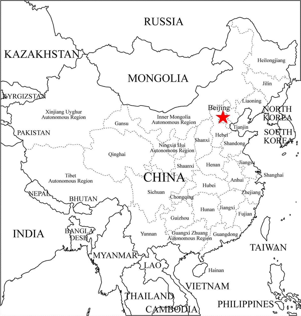แผนที่ของจีน zimbabwe. kgm