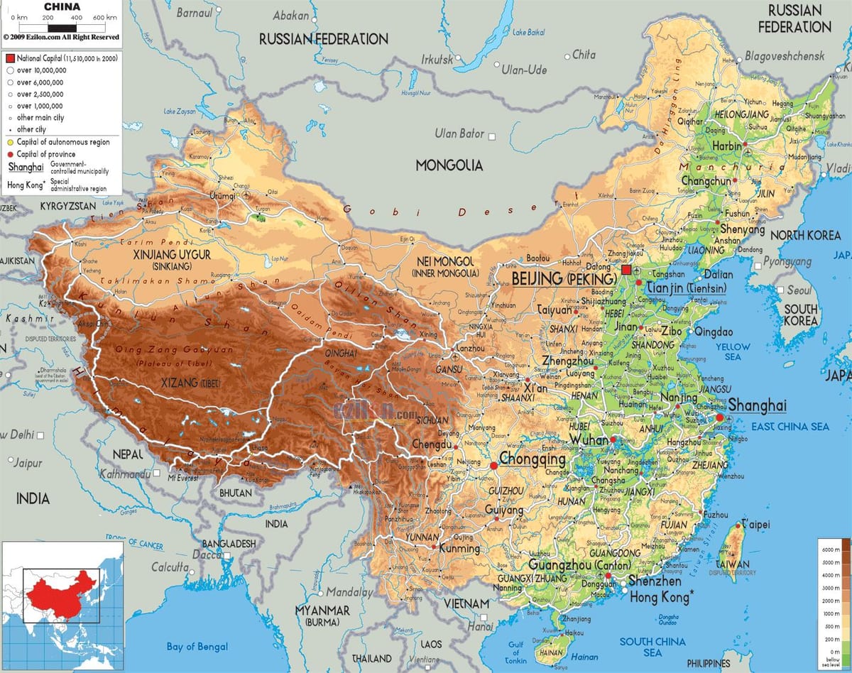 ประเทศจีนในแผนที่