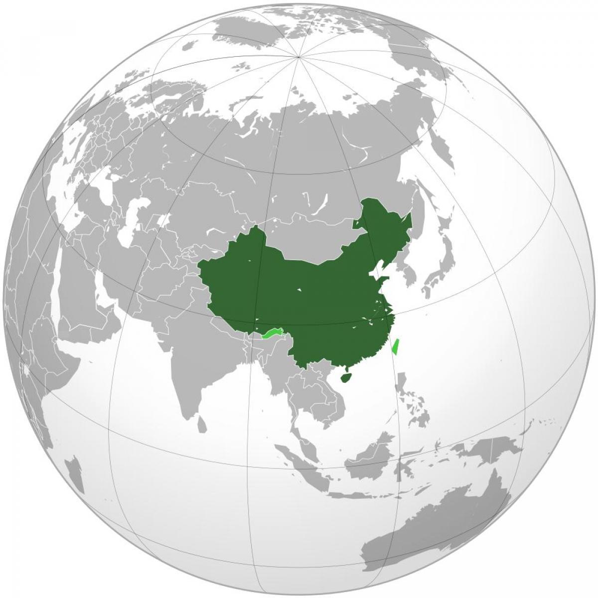 ประเทศจีนแผนที่โลก