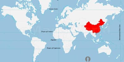 จีนโลกแผนที่