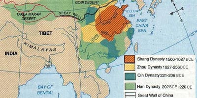 เก่าแก่ประเทศจีนแผนที่ภูมิศาสตร์