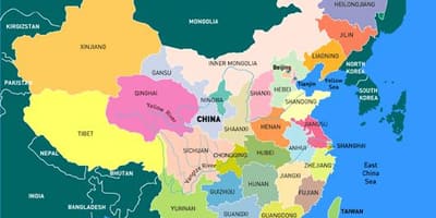 ประเทศจีนชื่อจังหวัดแผนที่อยู่ในภาษาอังกฤษ