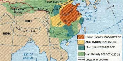 เก่าแก่ประเทศจีนแผนที่ภูมิศาสตร์